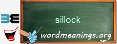 WordMeaning blackboard for sillock